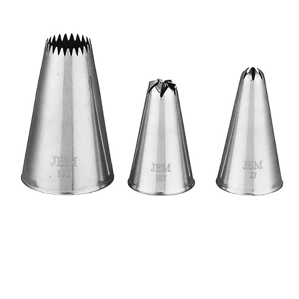 Jem Nozzle Set Mini Cupcakes & Stars Pk 3