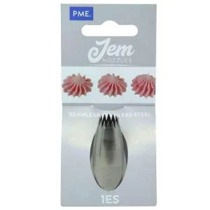 1ES Small Fine Star Savoy Piping Nozzle PME