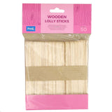 PME Wooden Lolly Sticks Pk 50