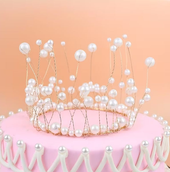 SUGAR SISTERS - Pearl Crown Cake Topper