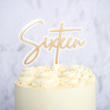 Sixteen Cake Topper Gold - SWEET STAMP