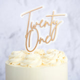 Twenty One Cake Topper Gold   - SWEET STAMP