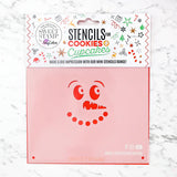 Mini Cookie / Bento & Cupcake Stencil - Snowman