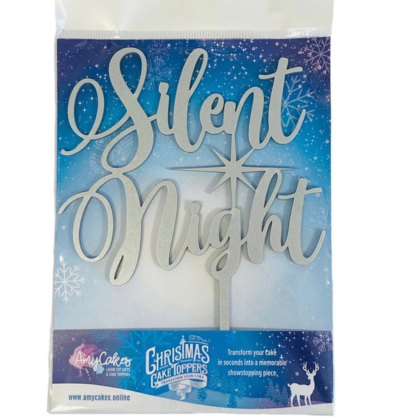 Silent Night Christmas Cake Topper