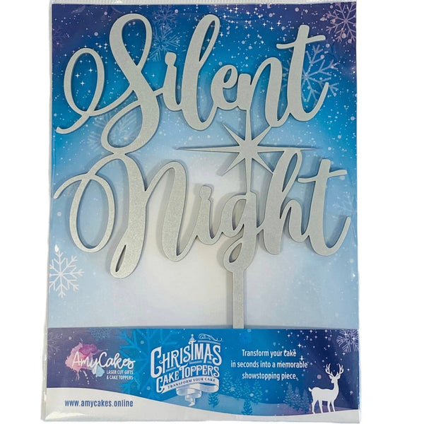 Silent Night Christmas Cake Topper