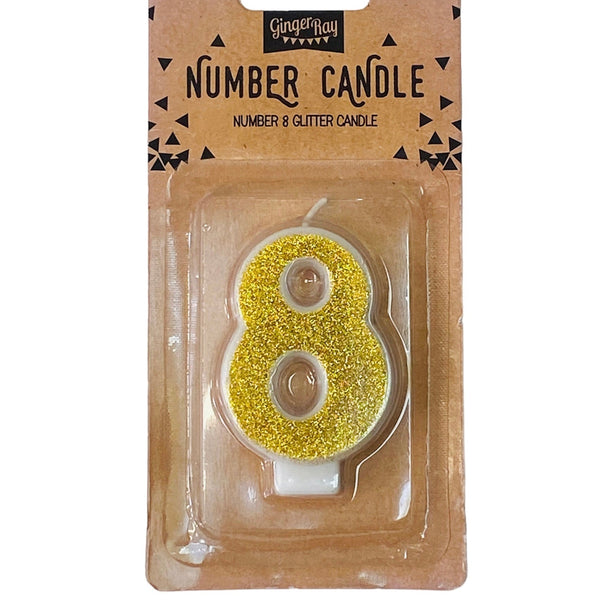 Gold Glitter Candle - 8