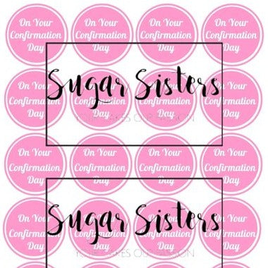 Confirmation Neutral Edible Topper - (1 x 6" Disc ) (8 x 2" Discs)