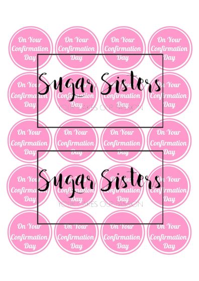 Confirmation Pink  Edible Toppers - (20 Toppers)