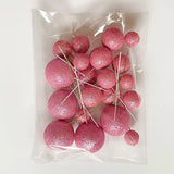 SUGAR SISTERS - Pink Glitter Cake Balls Pk 20