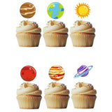 Planets Cupcake Toppers Pk 6