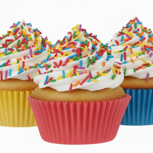 Cupcake Cases Assort Primary Pk 75 HOM