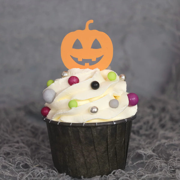 Pumpkin Cupcake Toppers Pk 6 - SWEET STAMP