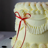 Ribbon Bow Toppers Red Pk 8