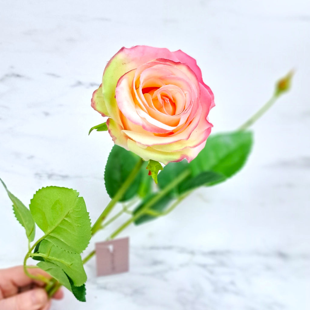62cm Rose & Bud