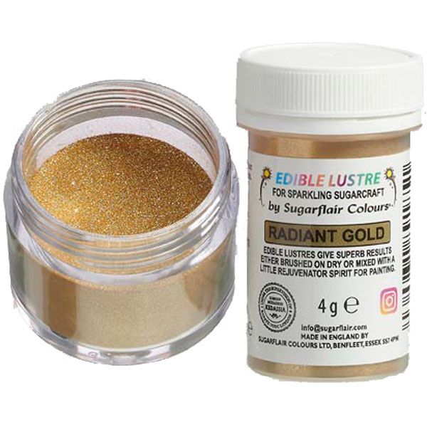Radiant Gold Lustre Dust Sugarflair 4g