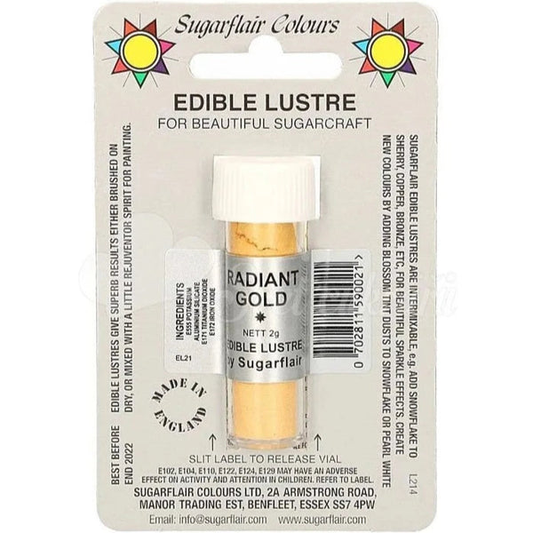 Edible Lustre Radiant Gold 2g