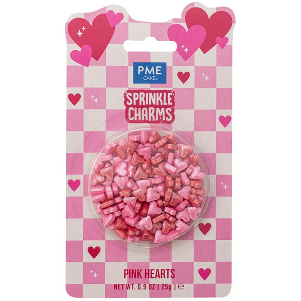 Pink Hearts Sprinkle Charms 25g