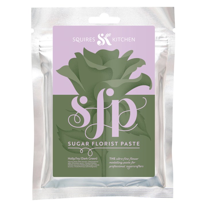 Squires Flower Paste Holly/Ivy (Dark Green) 100g
