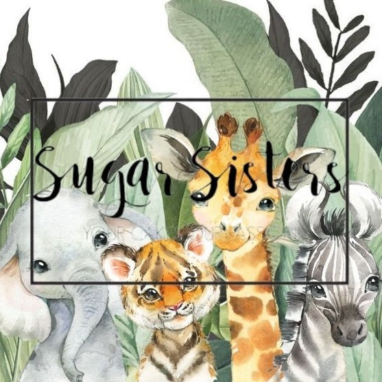 Cute Safari Animals Wrap Edible Image