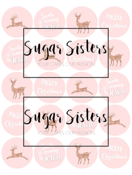 Santa is Coming Edible Toppers - (20 Toppers)