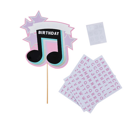 Music Notes  Edible Topper - (1 x 6" Disc ) (8 x 2" Discs)