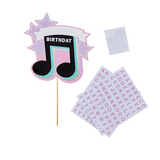 Personalised Musical Note Cake Topper with 3 Sticker sheets
