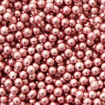 SUGAR SISTERS - Metallic Pink Dragees  4mm 80g