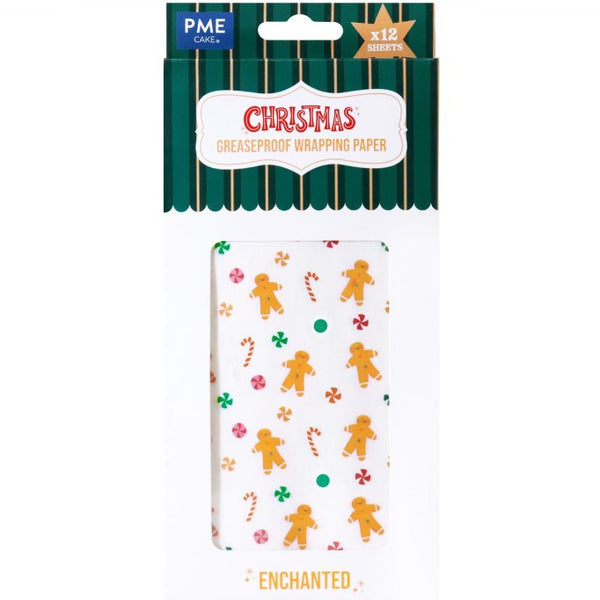 Gingerbread Parchment Paper Pk 12 Sheets