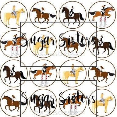 Showjumping Edible Toppers - (20 Toppers)