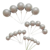 SUGAR SISTERS - Silver Glitter Cake Balls Pk 20