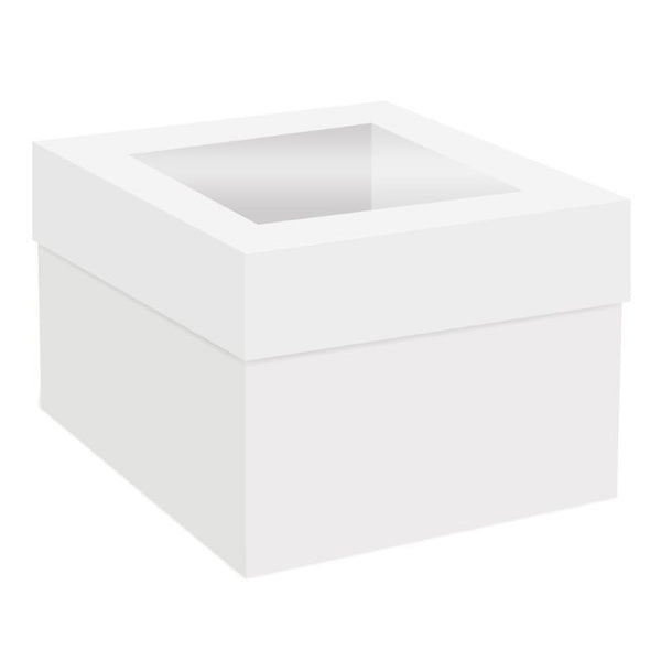 6" White Cake Box with Window