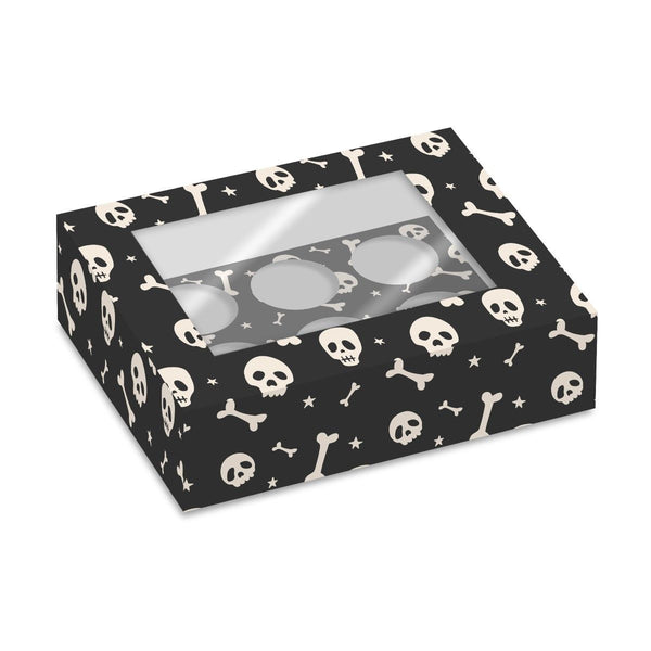 Luxury Black Skeleton Cupcake Box 6s