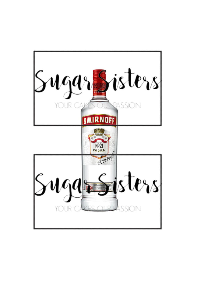 Clear Vodka Bottle Edible Decal - (1 Image 6.5" tall )