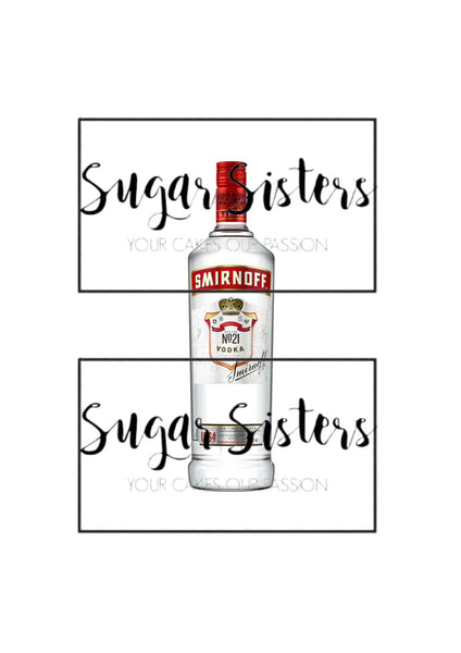 Clear Vodka Bottle Edible Decal - (1 Image 6.5" tall )