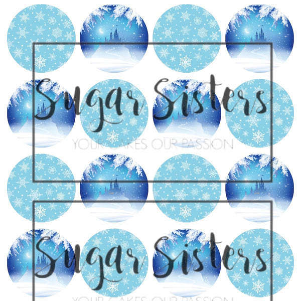 Snow Castle Edible Toppers - (20 Toppers)