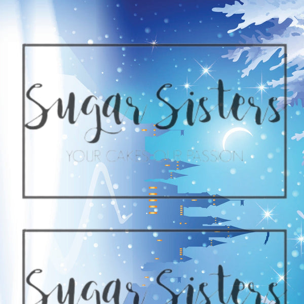 Snow Castle Wrap  Edible Image