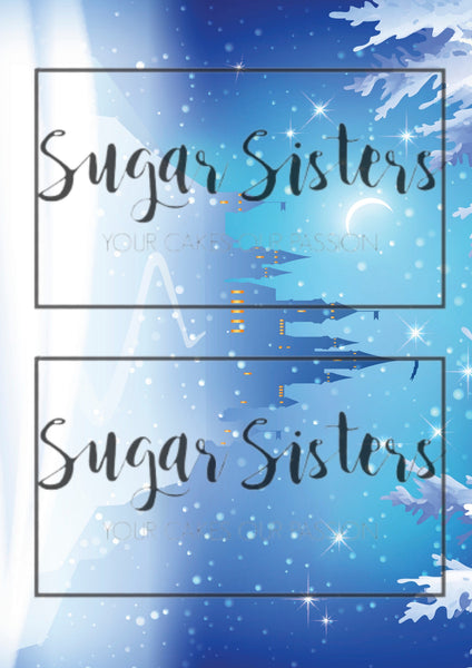 Snow Castle Wrap  Edible Image