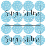 SnowFlakes  Blue Edible Toppers - (20 Toppers)