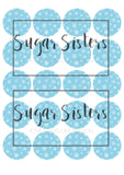 SnowFlakes  Blue Edible Toppers - (20 Toppers)