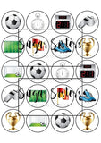 Soccer Icons Edible Toppers - (20 Toppers)