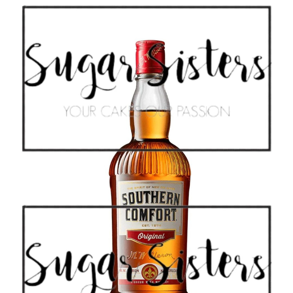 Gold Whiskey Bottle Edible Decal - (1 Image 6.5