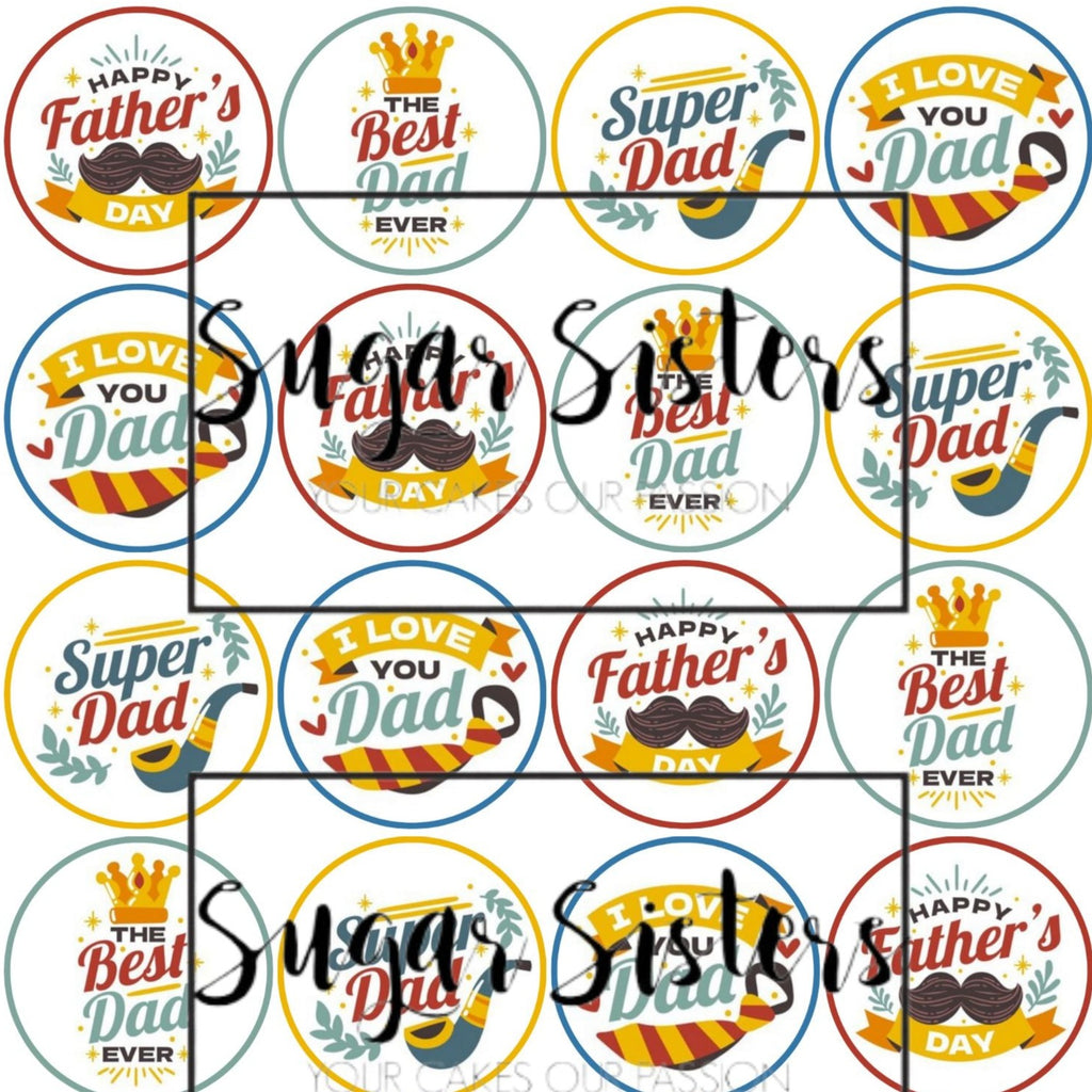 Super Dad Edible Toppers - (20 Toppers)