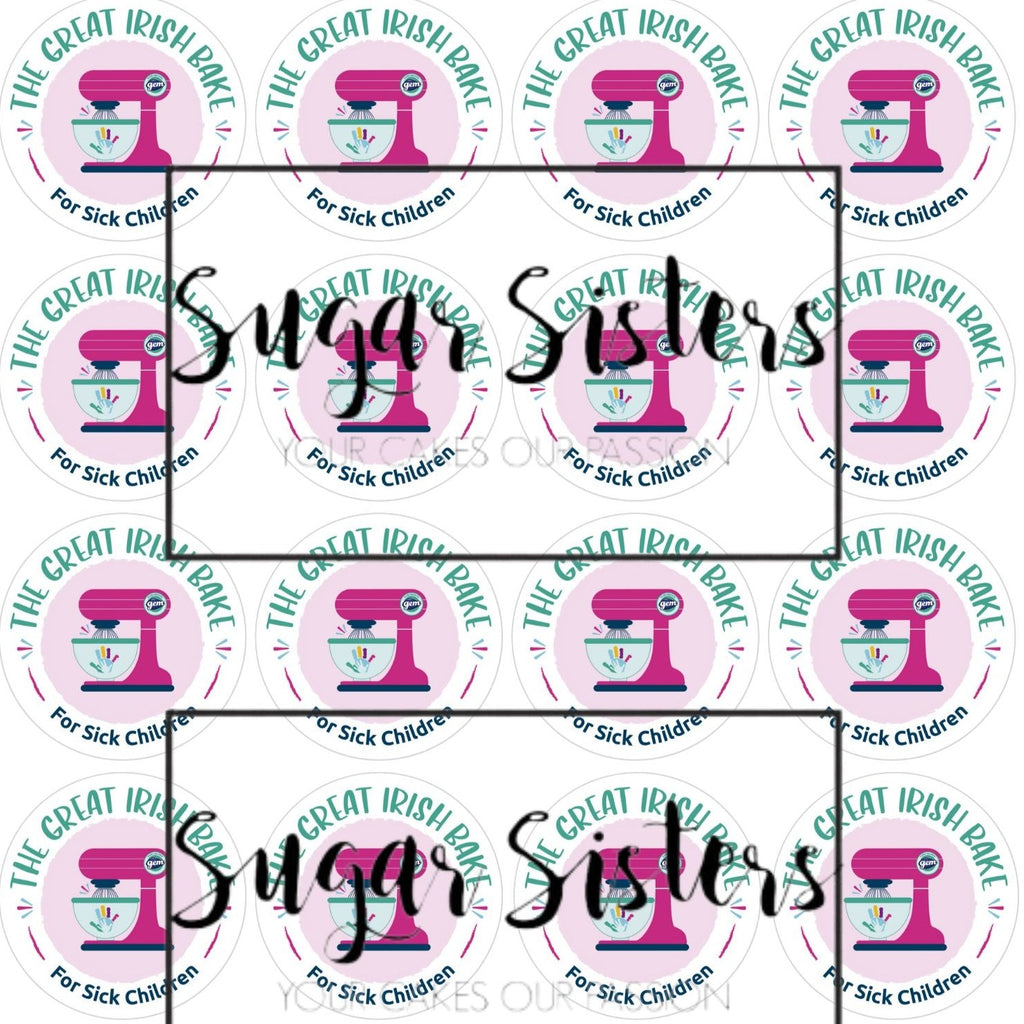 The Great Irish Bake  Edible Toppers - (20 Toppers)