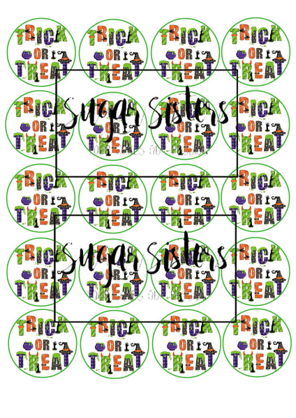 Trick or Treat Edible Toppers - (20 Toppers)