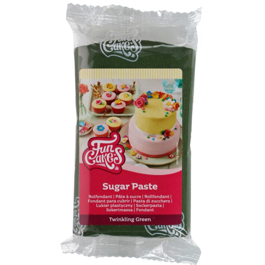Twinkling Green FunCakes Sugar Paste 250g