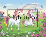 Unicorn Castle Wrap  Edible Image