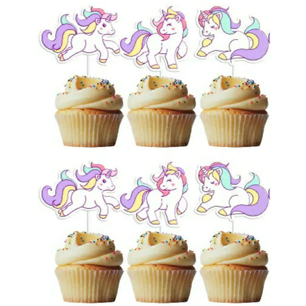 Unicorn Cupcake Toppers Pk 6
