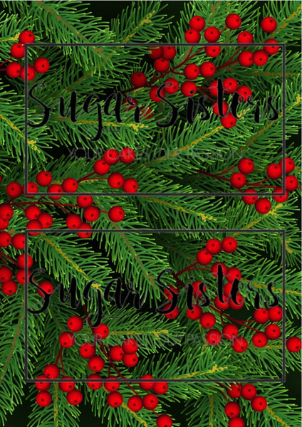 Christmas Green Wrap  Edible Image