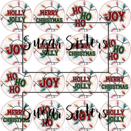 We wish you a merry Christmas  Edible Toppers - (20 Toppers)