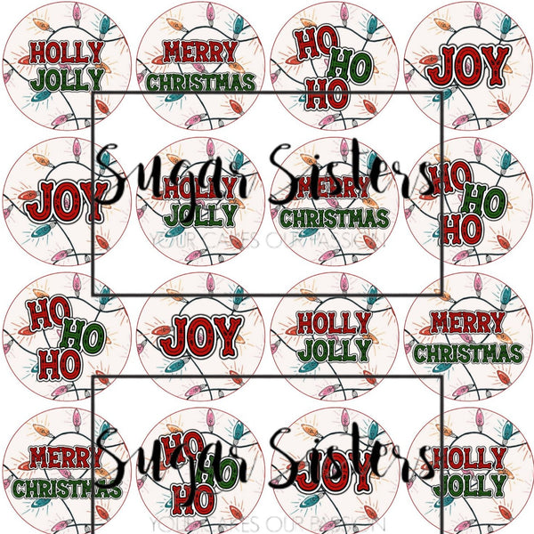 Vintage Holly  Edible Toppers - (20 Toppers)